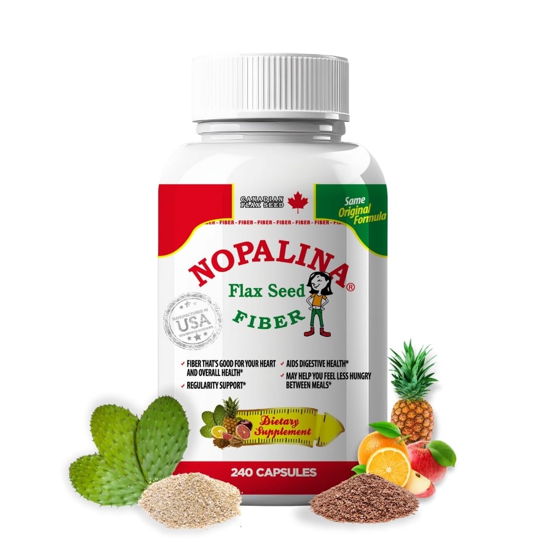 Nopalina Flax Seed Plus Capsules - 240 Capsules