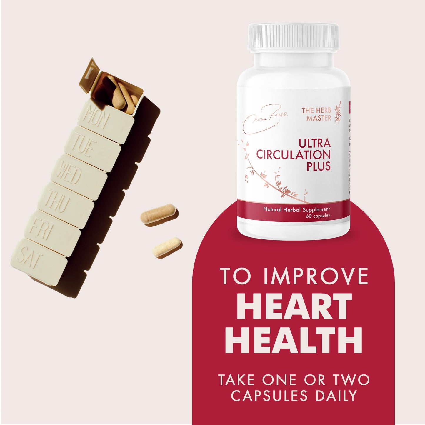 Nora Ross Ultra Circulation Supplements – Nitric Oxide Booster | 60 Capsules