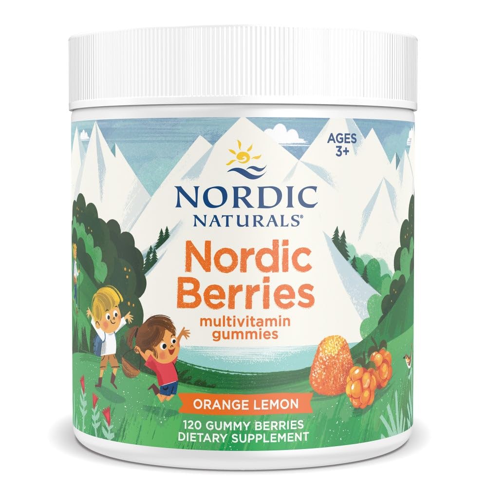 Nordic Naturals Nordic Berries Citrus - 120 Gummies | Multivitamin for Kids 2+ | Non-GMO, Vegetarian | 30 Servings