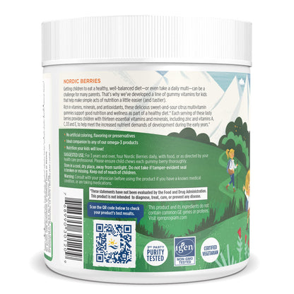 Nordic Naturals Nordic Berries Citrus - 120 Gummies | Multivitamin for Kids 2+ | Non-GMO, Vegetarian | 30 Servings