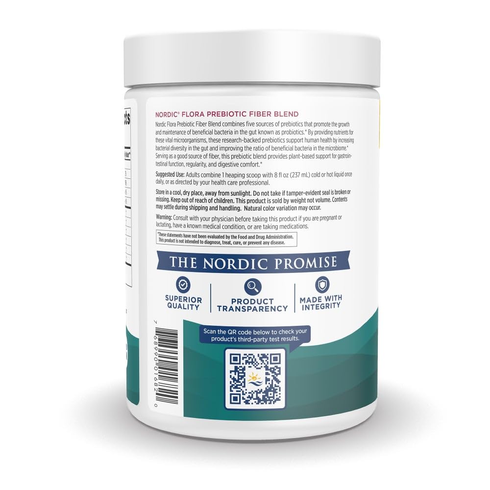 Nordic Flora Prebiotic Powder 204g – Unflavored | Nordic Naturals