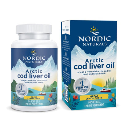Nordic Naturals Arctic Cod Liver Oil Lemon - 90 Soft Gels (750 mg Omega-3)