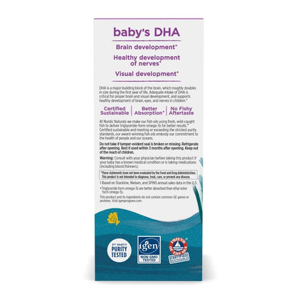 Nordic Naturals Baby’s DHA Unflavored 2oz – 1050 mg Omega-3 + 300 IU D3
