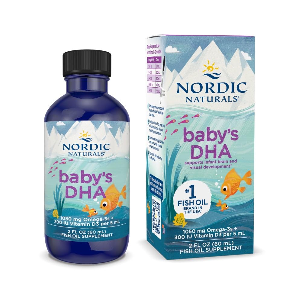 Nordic Naturals Baby’s DHA Unflavored 2oz – 1050 mg Omega-3 + 300 IU D3
