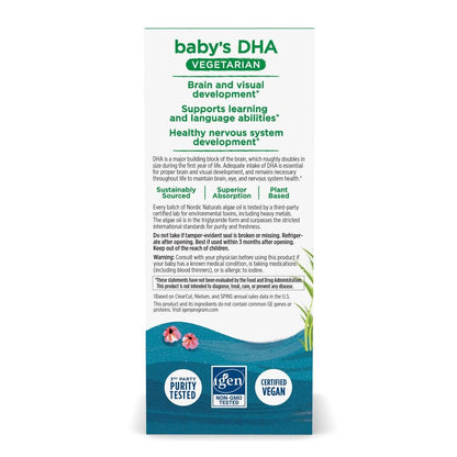 Nordic Naturals Baby’s DHA Vegetarian - Unflavored 1050 mg Plant-Based Omega-3 (1 oz)