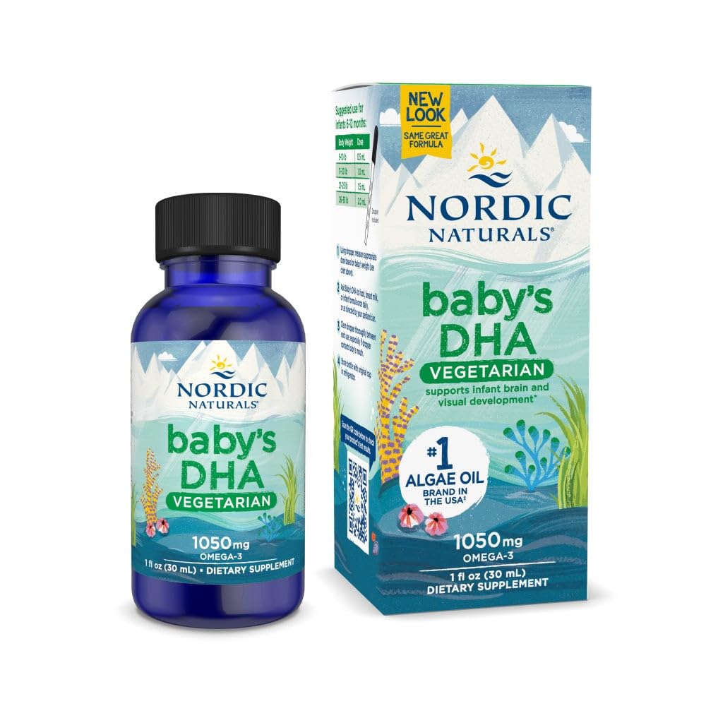 Nordic Naturals Baby’s DHA Vegetarian - Unflavored 1050 mg Plant-Based Omega-3 (1 oz)
