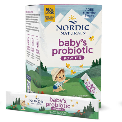 Nordic Naturals Baby's Nordic Flora Probiotic Powder - Unflavored, 30 Packets, 4 Billion CFU