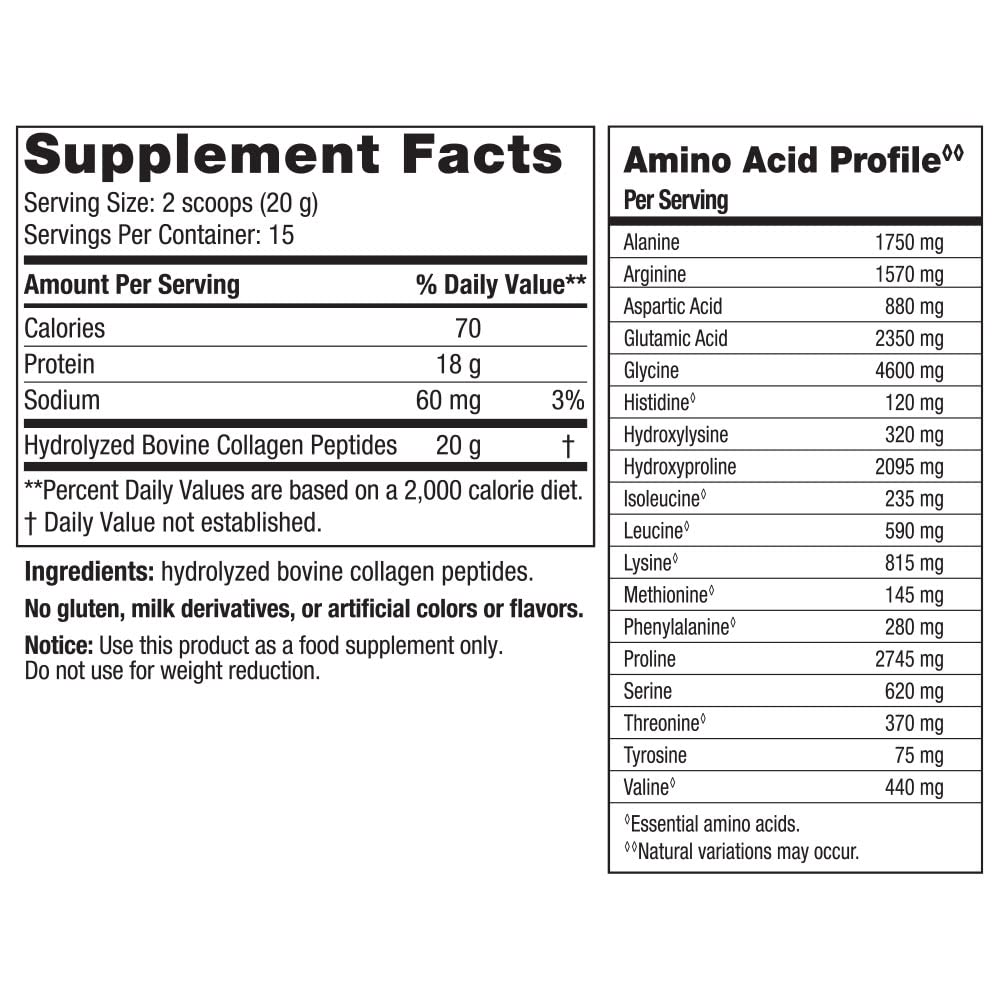 Nordic Naturals Joint and Muscle Collagen Peptides, Unflavored – 10.6 oz, 15 Servings