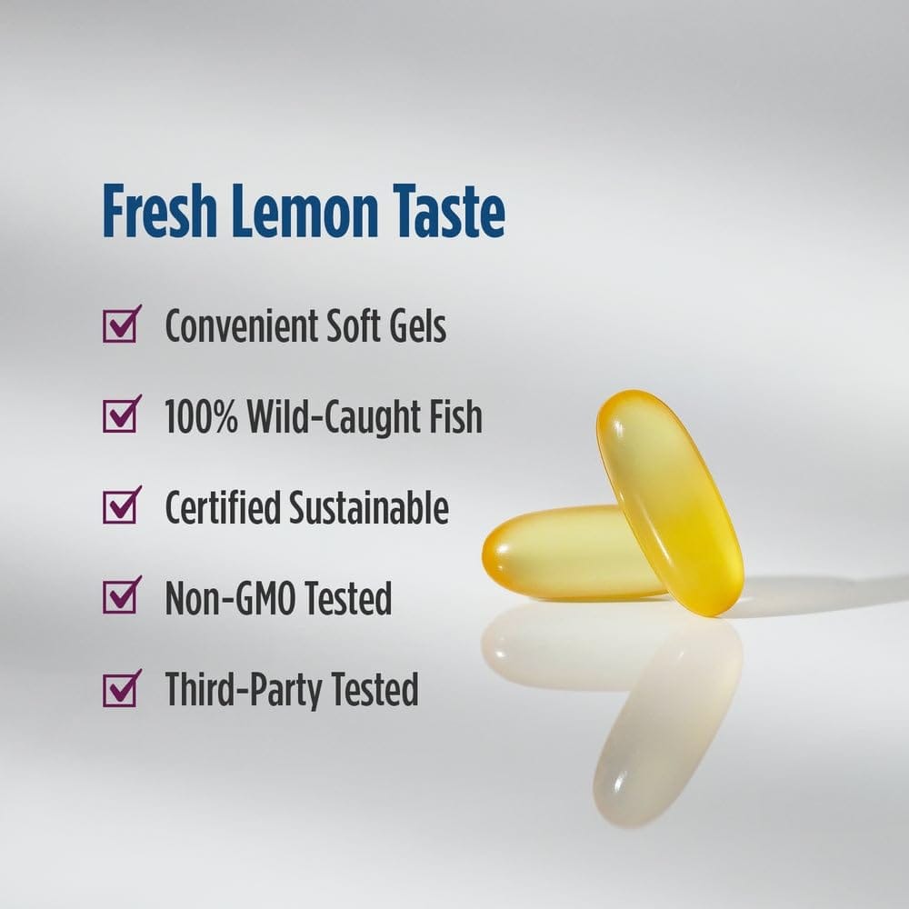 Nordic Naturals Complete Omega Lemon Flavor - 120 Soft Gels | EPA & DHA + GLA