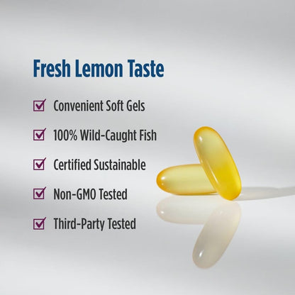 Nordic Naturals Complete Omega Lemon Flavor - 120 Soft Gels | EPA & DHA + GLA