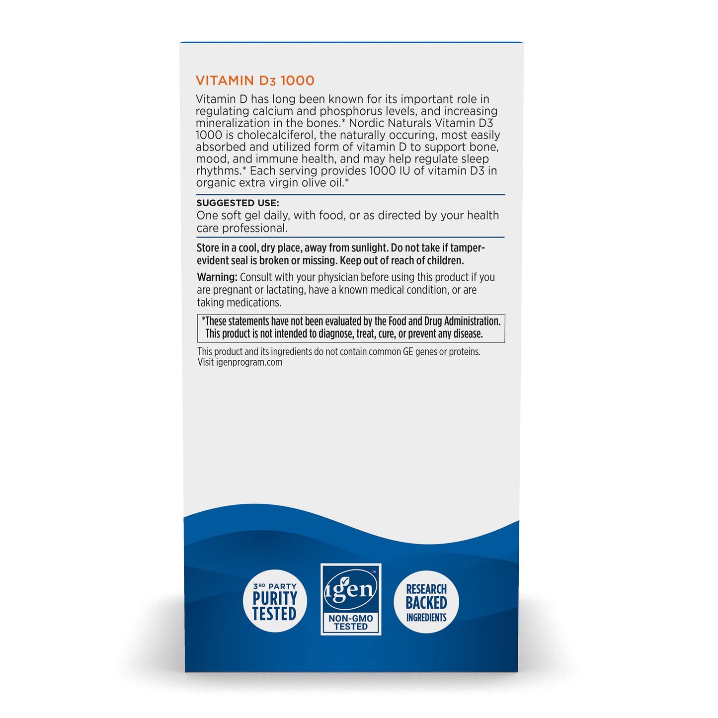 Nordic Naturals Vitamin D3 1000 Orange – 120 Mini Soft Gels | 1000 IU D3 for Bone, Mood & Immune Support