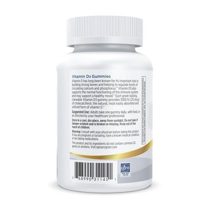 Nordic Naturals Vitamin D3 Gummies Wild Berry – 1000 IU, 2-Pack, Non-GMO
