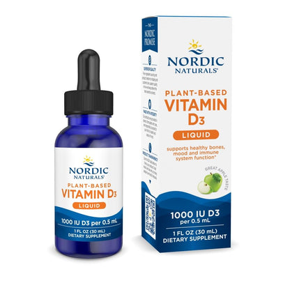 Nordic Naturals Plant-Based Vitamin D3 Liquid – 1 oz, 1000 IU, 60 Servings, Vegan