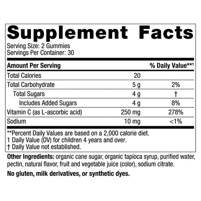 Nordic Naturals Kids Vitamin C Gummies - Tangy Tangerine, 60 Gummies | Vegan Vitamin C for Kids