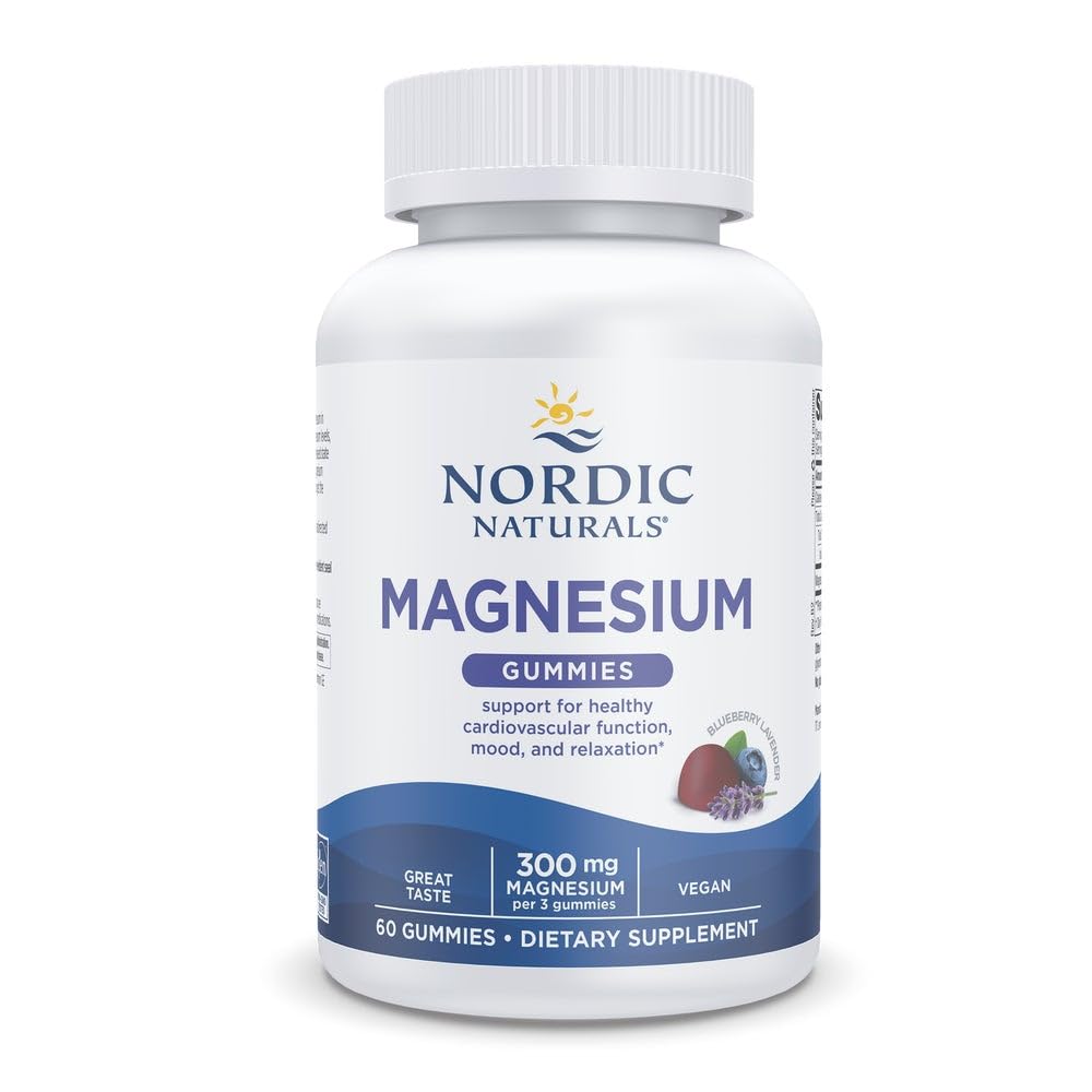 Nordic Naturals Magnesium Gummies for Adults – Blueberry Lavender, 60 Gummies