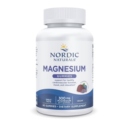Nordic Naturals Magnesium Gummies for Adults – Blueberry Lavender, 60 Gummies
