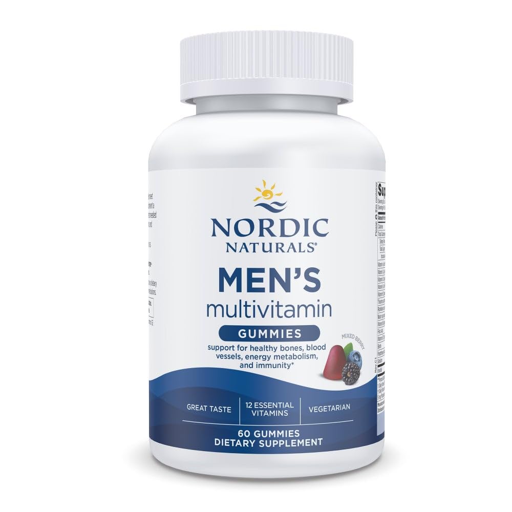 Nordic Naturals Men's Multivitamin Gummies - Mixed Berry (60 Gummies) | 30 Servings