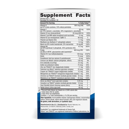 Nordic Naturals Men’s Multivitamin One Daily – 30 Tablets | Bone, Energy, Immunity Support
