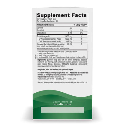 Nordic Naturals Mood Support Omega Blend - Unflavored - 60 Soft Gels (30 Servings) | 1400 mg Omega-3 with EPA & DHA | Non-GMO