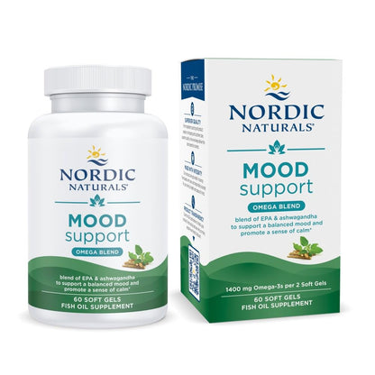 Nordic Naturals Mood Support Omega Blend - Unflavored - 60 Soft Gels (30 Servings) | 1400 mg Omega-3 with EPA & DHA | Non-GMO