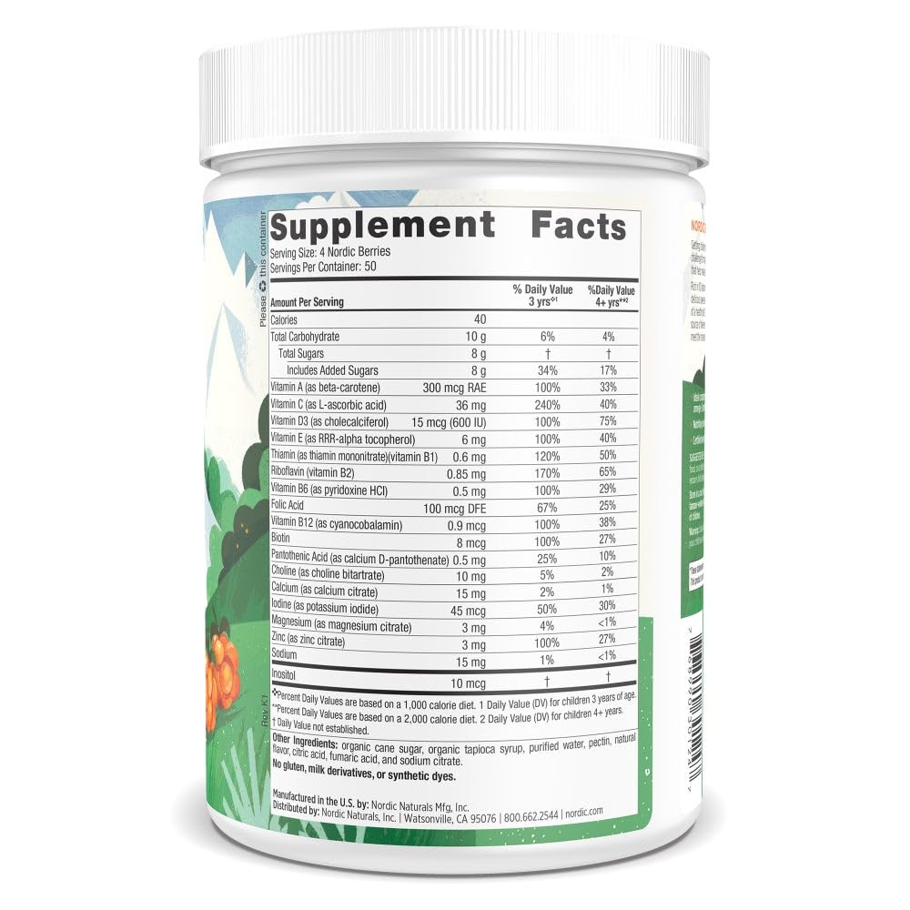 Nordic Naturals Nordic Berries Citrus - 200 Gummies (Ages 2+)