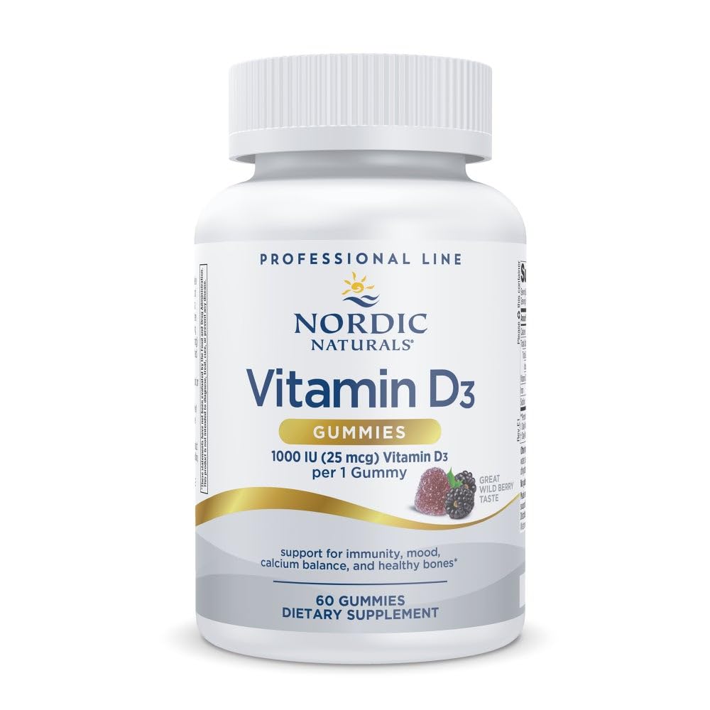 Nordic Naturals Pro Vitamin D3 Gummies - Wild Berry, 1000 IU (60 Gummies)
