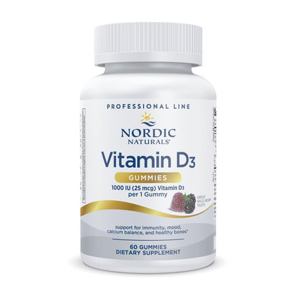 Nordic Naturals Pro Vitamin D3 Gummies - Wild Berry, 1000 IU (60 Gummies)