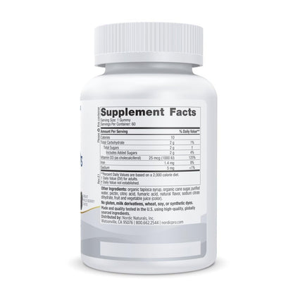 Nordic Naturals Pro Vitamin D3 Gummies - Wild Berry, 1000 IU (60 Gummies)