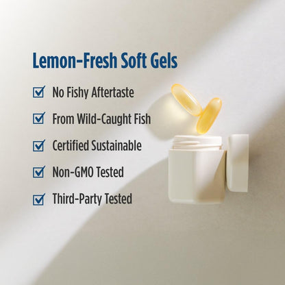 Nordic Naturals ProOmega Lemon | 60 Soft Gels, 1280 mg Omega-3