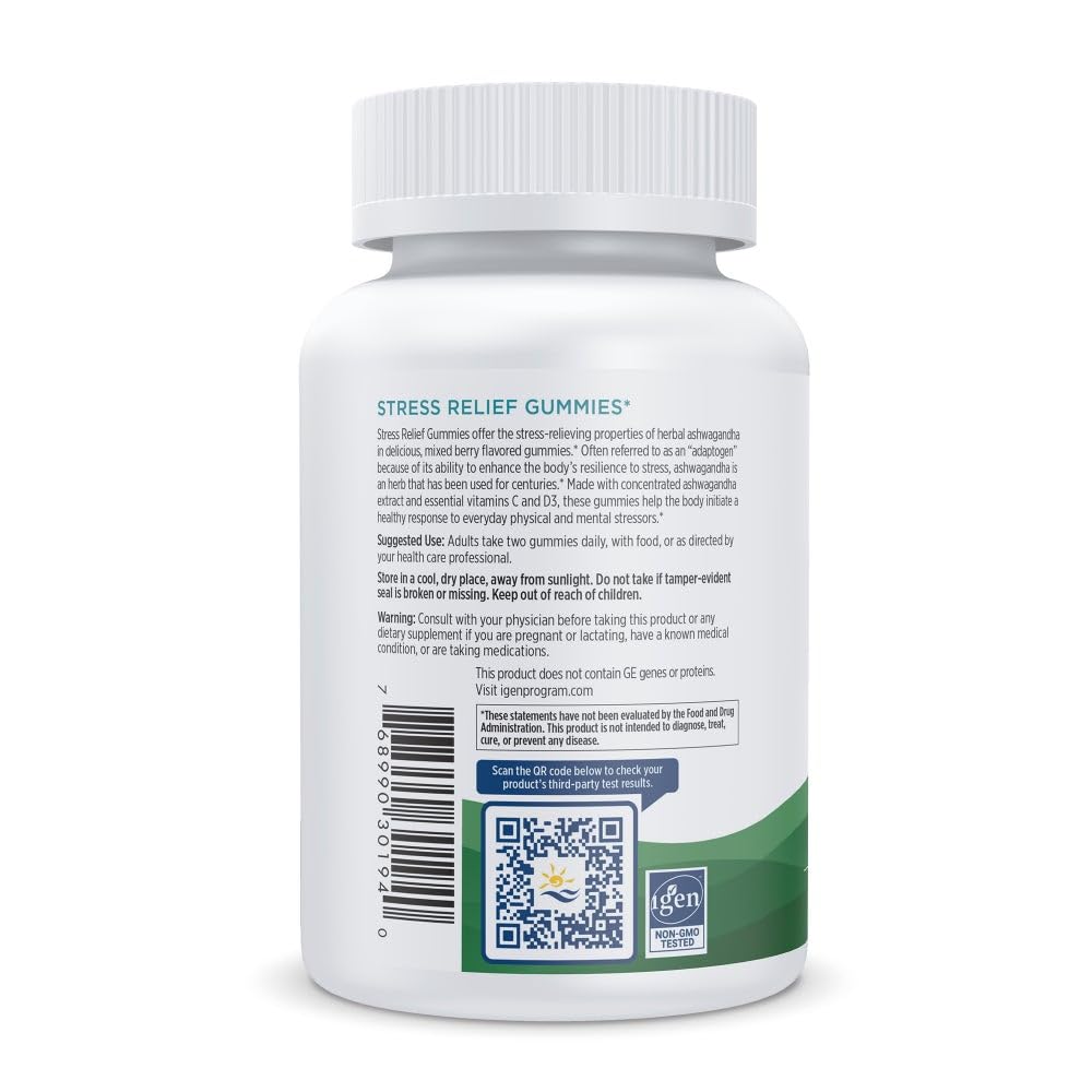 Nordic Naturals Stress Relief Gummies – Mixed Berry (40 Gummies) | Non-GMO, Vegetarian, 20 Servings