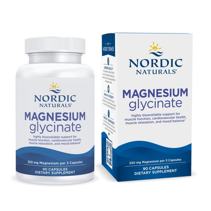Nordic Naturals Vegetarian Magnesium Glycinate Capsules – 90 Count, 250 mg per Serving | Non-GMO, Unflavored
