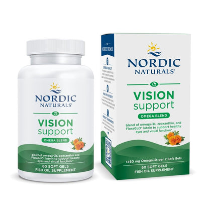 Nordic Naturals Vision Support Lemon - 60 Soft Gels with Zeaxanthin & FloraGLO Lutein for Healthy Eyes
