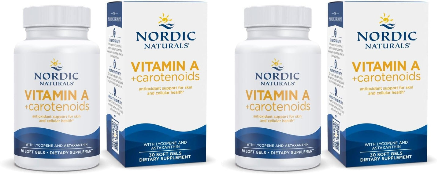 Nordic Naturals Vitamin A + Carotenoids - 30 Soft Gels Pack of 2