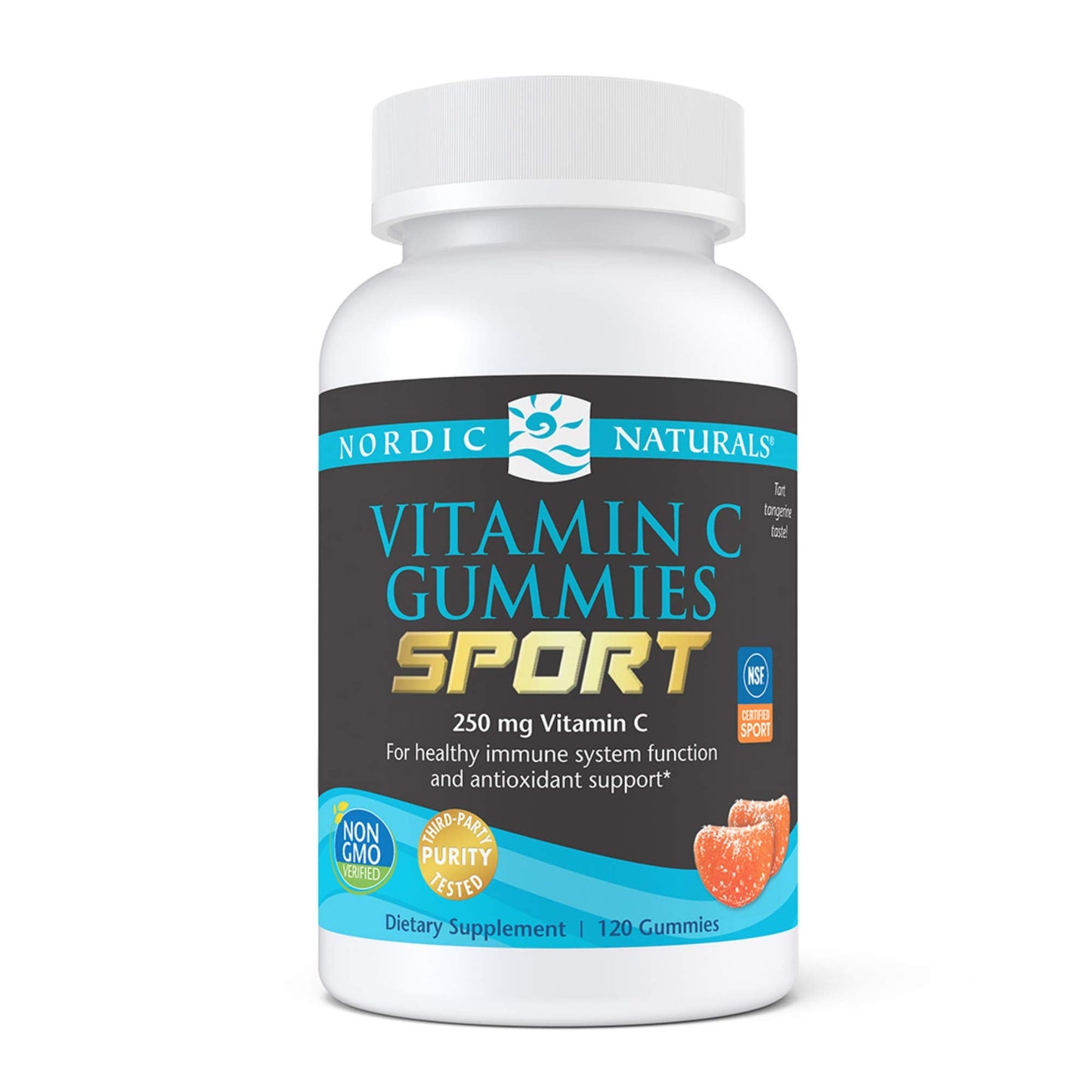 Nordic Naturals Vitamin C Gummies Sport – Tart Tangerine, 120 Gummies