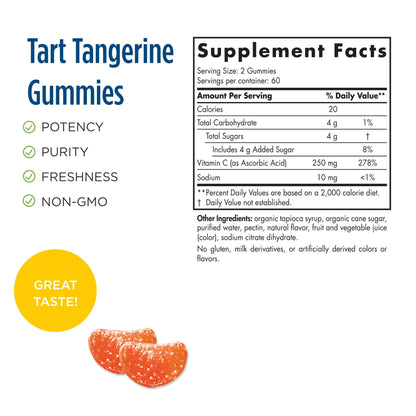 Nordic Naturals Vitamin C Gummies Sport – Tart Tangerine, 120 Gummies