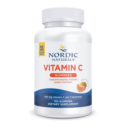 Nordic Naturals Vitamin C Gummies Tart Tangerine - 120 Gummies - 250 mg Vitamin C