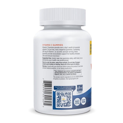 Nordic Naturals Vitamin C Gummies Tart Tangerine – 60 Gummies, 250 mg | Immune Support