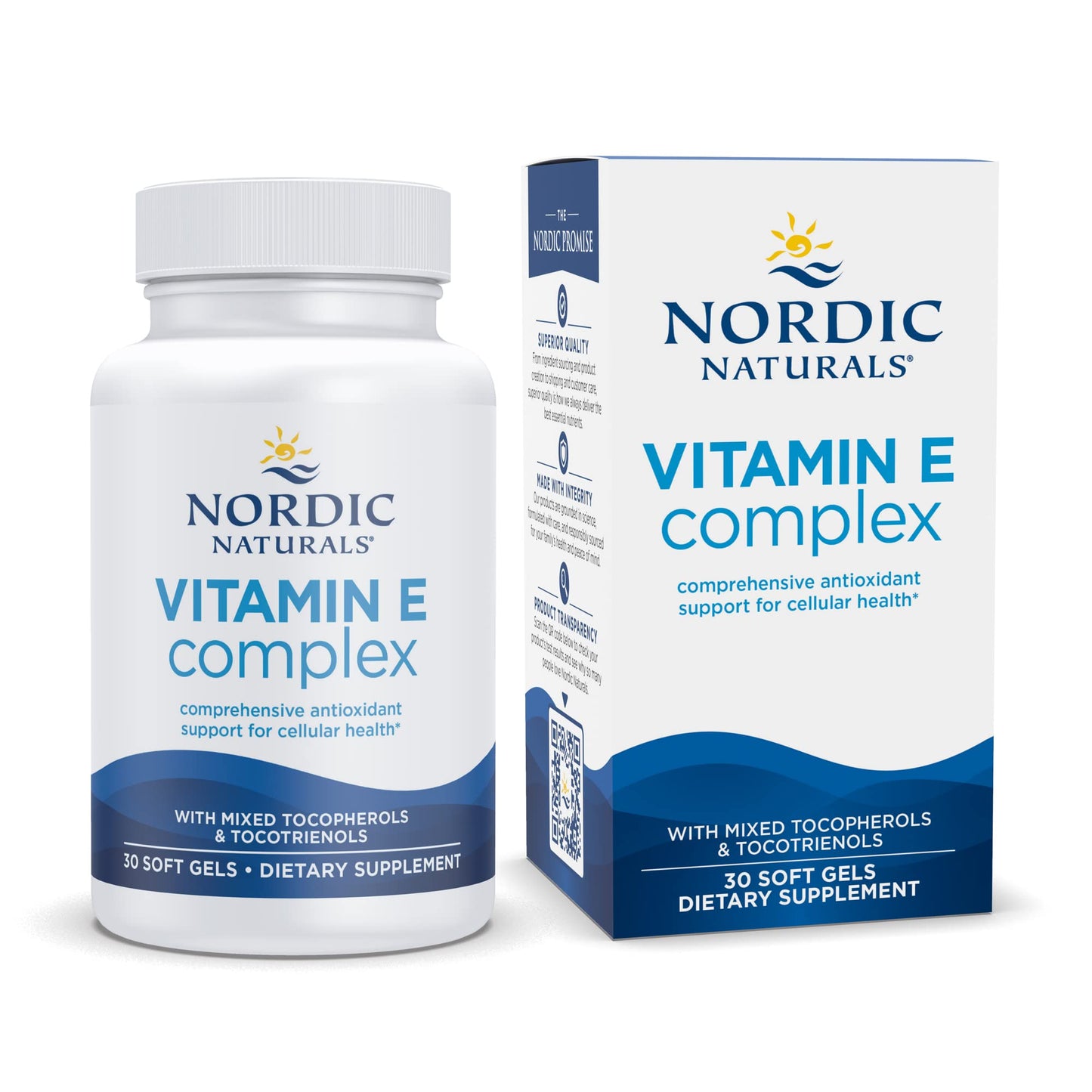 Nordic Naturals Vitamin E Complex – Unflavored, 30 Soft Gels