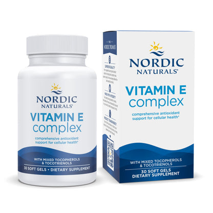 Nordic Naturals Vitamin E Complex – Unflavored, 30 Soft Gels