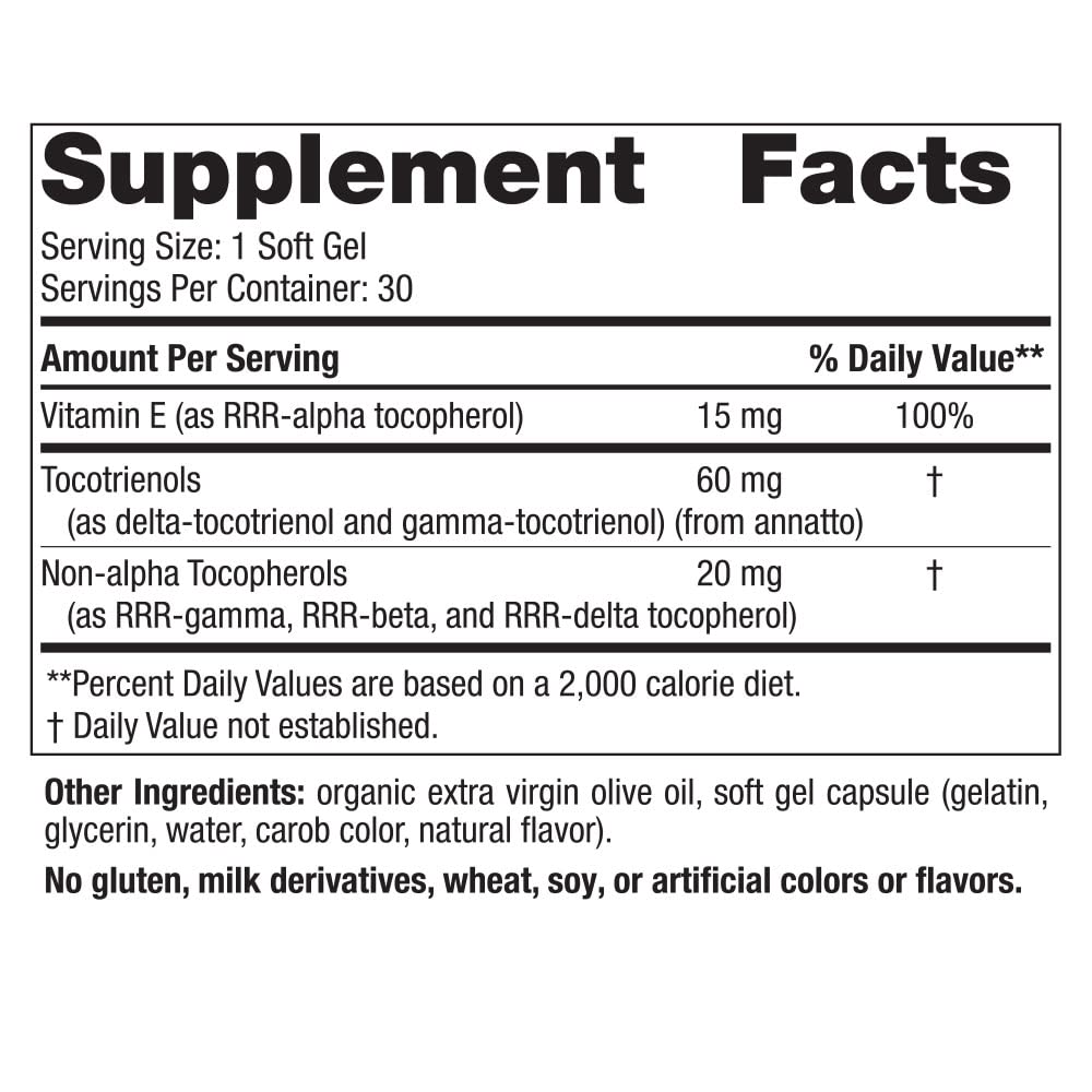 Nordic Naturals Vitamin E Complex – Unflavored, 30 Soft Gels