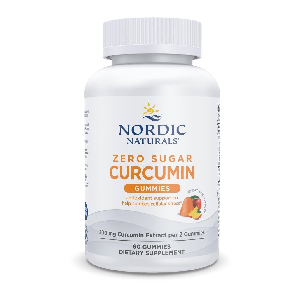 Nordic Naturals Zero Sugar Curcumin Gummies - Mango, 60 Gummies - 200 mg Curcumin