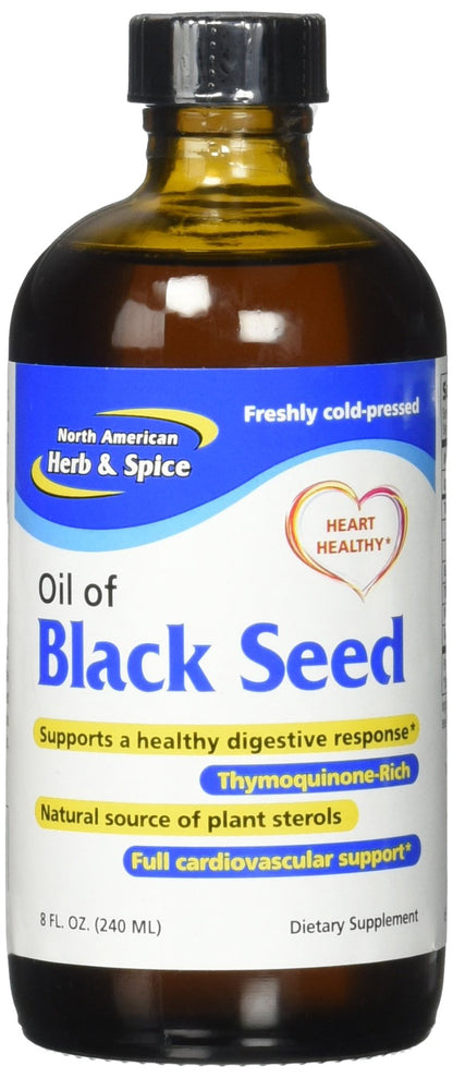 North American Herb & Spice Black Seed Oil 8 fl oz | Oreganol P73 Oregano Oil | Non-GMO | 48 Servings