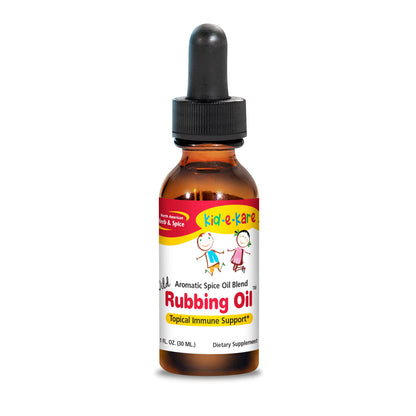 NORTH AMERICAN HERB & SPICE Kid-e-kare Rubbing Oil - 1 fl oz - Comforting Spice Blend