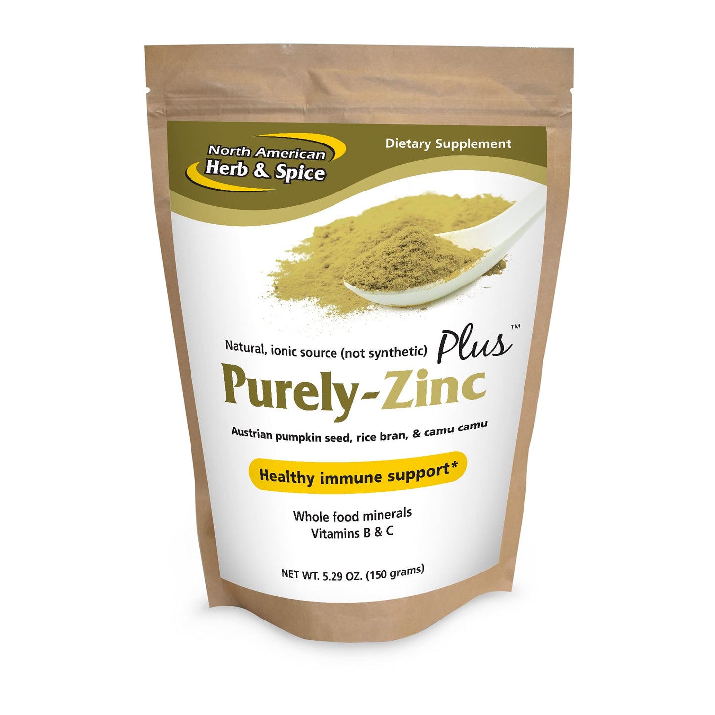 North American Herb & Spice Purely-Zinc Plus - 5.29 oz Whole Food Zinc for Immune Support