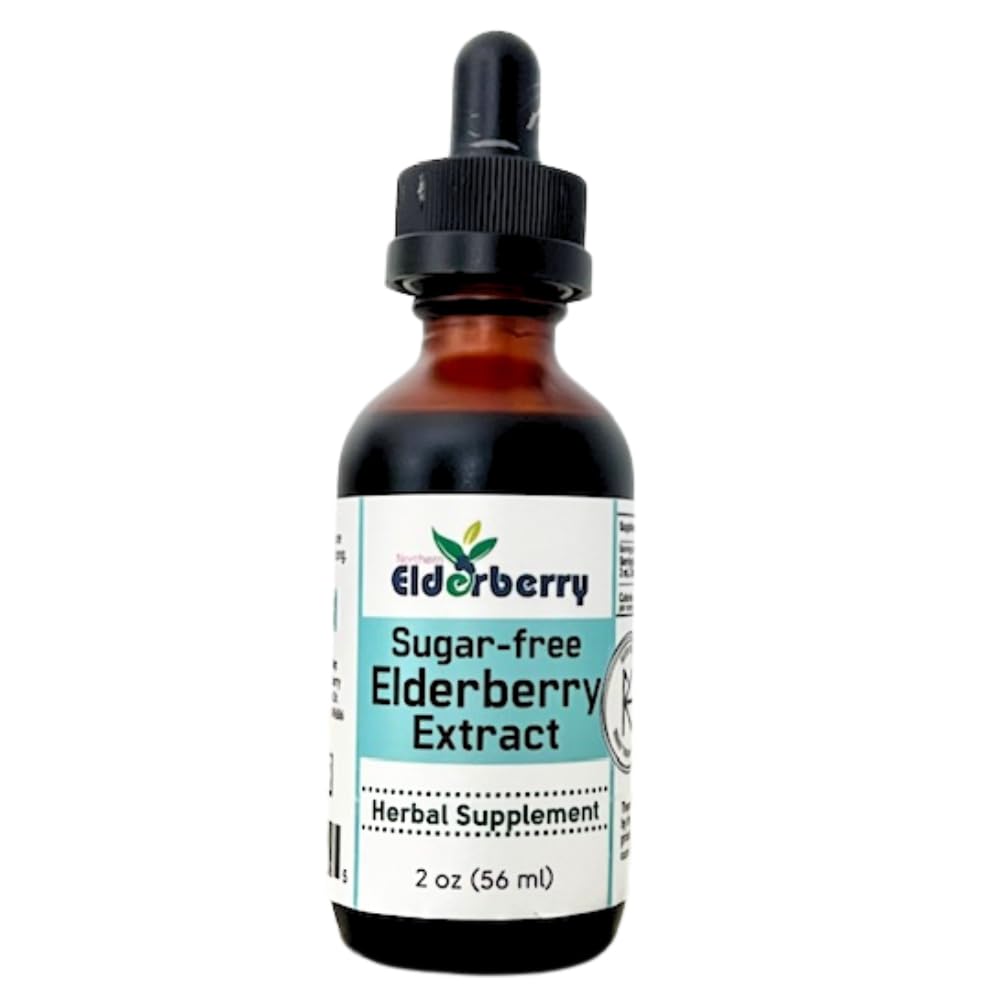 Northern Elderberry Sugar-Free Elixir - 2 oz Glycerite (Alcohol-Free) | Kid-Friendly Herbal Dietary Supplement