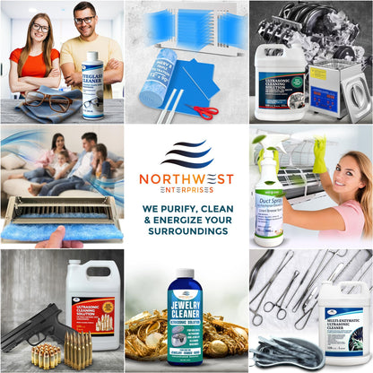 NORTHWEST ENTERPRISES Ultrasonic Eyeglass Cleaner Solution – Concentrated Glasses Cleaner for Sonic & Ultrasonic Machines