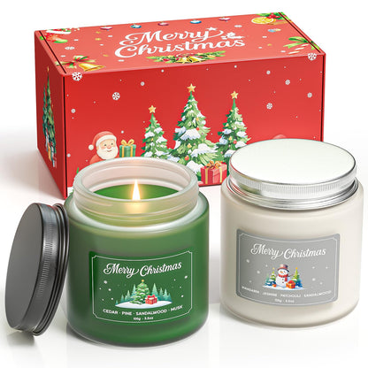 NORVENCE Christmas Candles Gift Set - Stress Relief Scented Candles, 7 oz