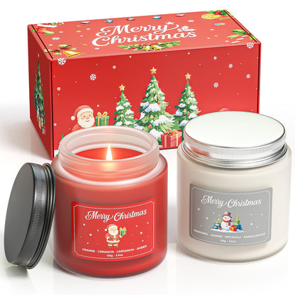 NORVENCE Christmas Candles Gift Set – Stress Relief Scented (7 oz)