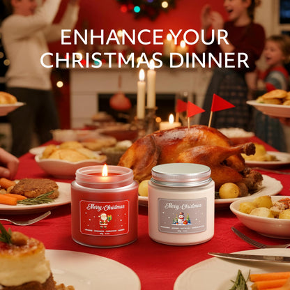 NORVENCE Christmas Candles Gift Set – Stress Relief Scented (7 oz)