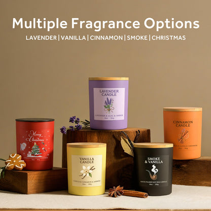 NORVENCE Cinnamon Candle – 10oz Soy Wax, Hand-Poured, Gift for Women & Men